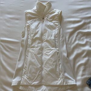 Lululemon White Zip-Front Vest